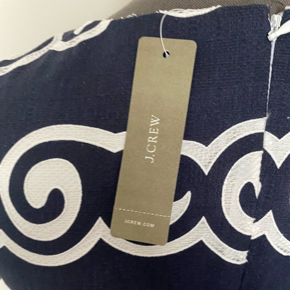NWT J. Crew Navy Shift Ornate Lace Short Dress - Picture 9 of 11
